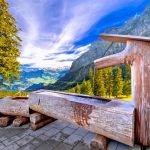Wooden Fountain, Village in the Swiss Alps