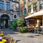 Street Cafe In Ghent, Belgium