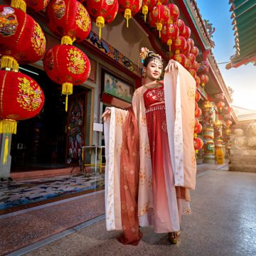 Asian Girl Wearing Chinese Costume