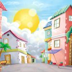 Cartoon Village Street