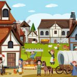 Medieval Town Scene